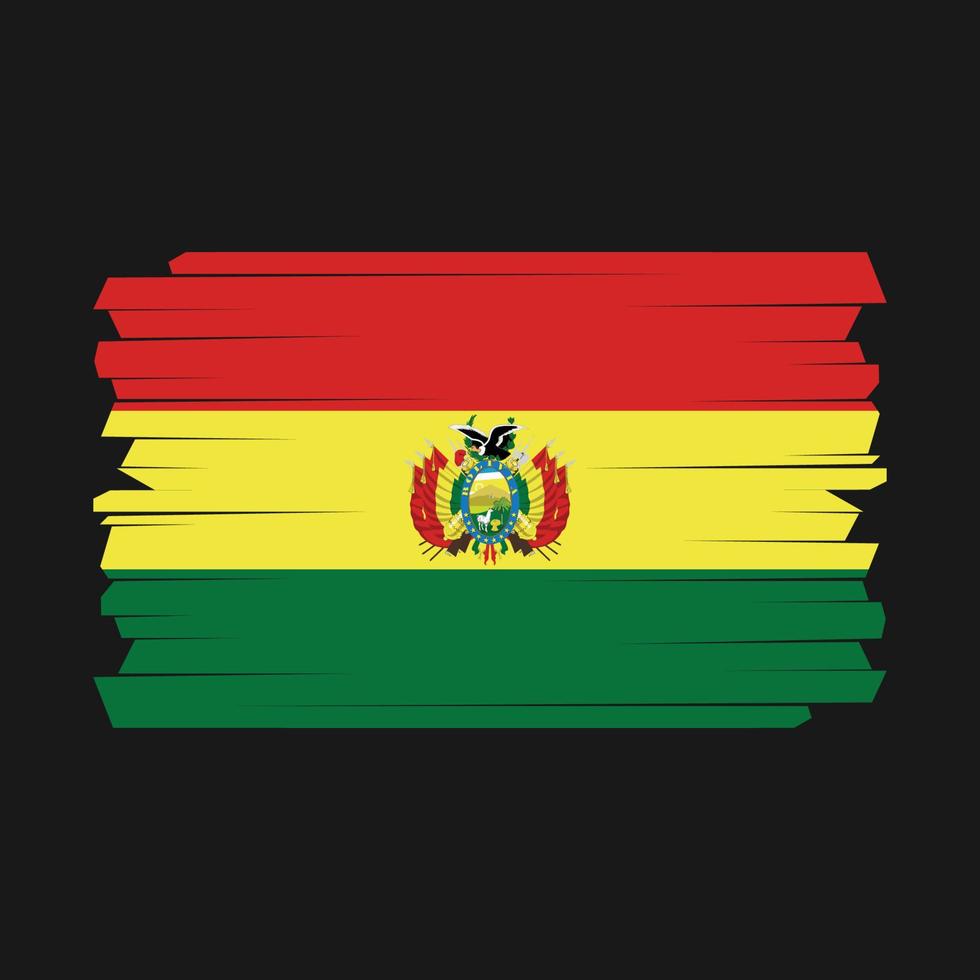 vlag borstel van Bolivia vector