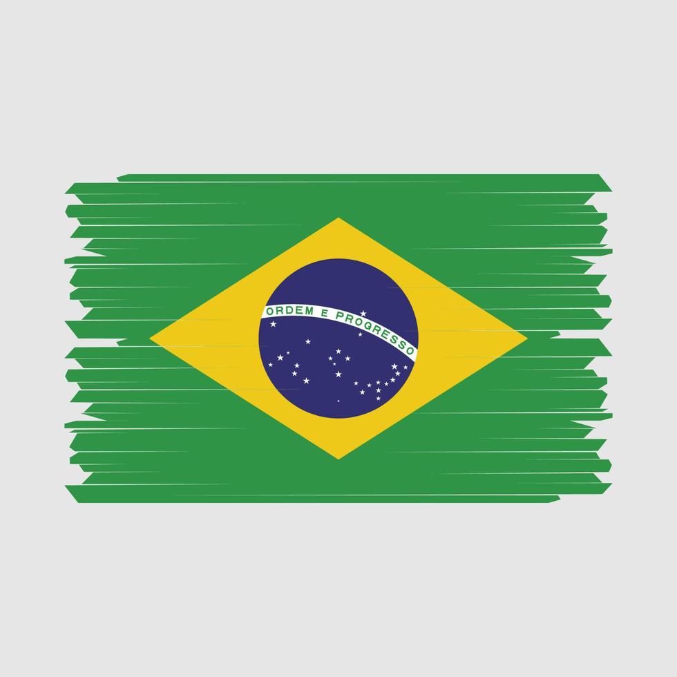 braziliaanse vlag borstel vector