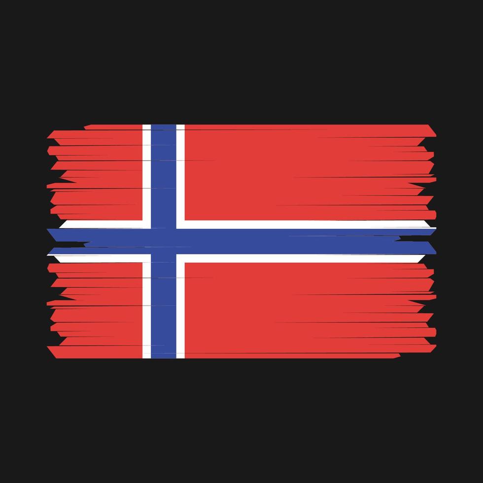 Noorwegen vlag borstel vector