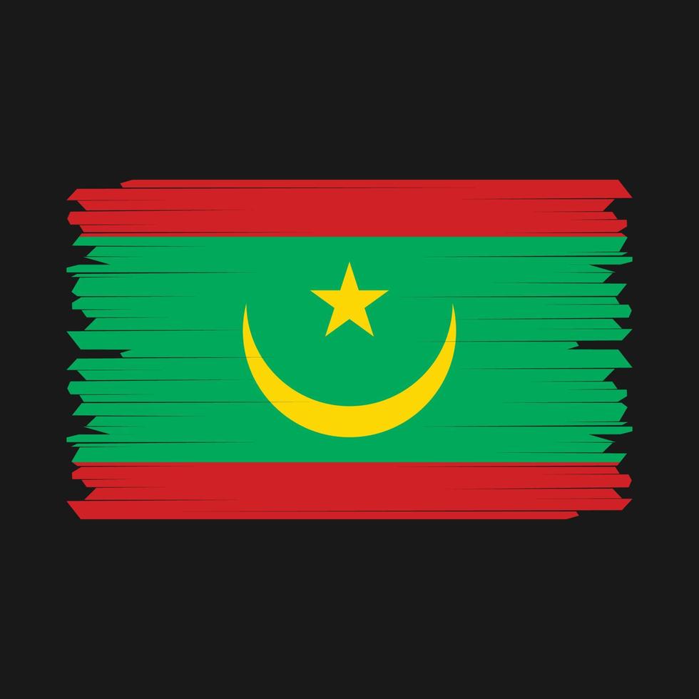 mauritania vlag borstel vector