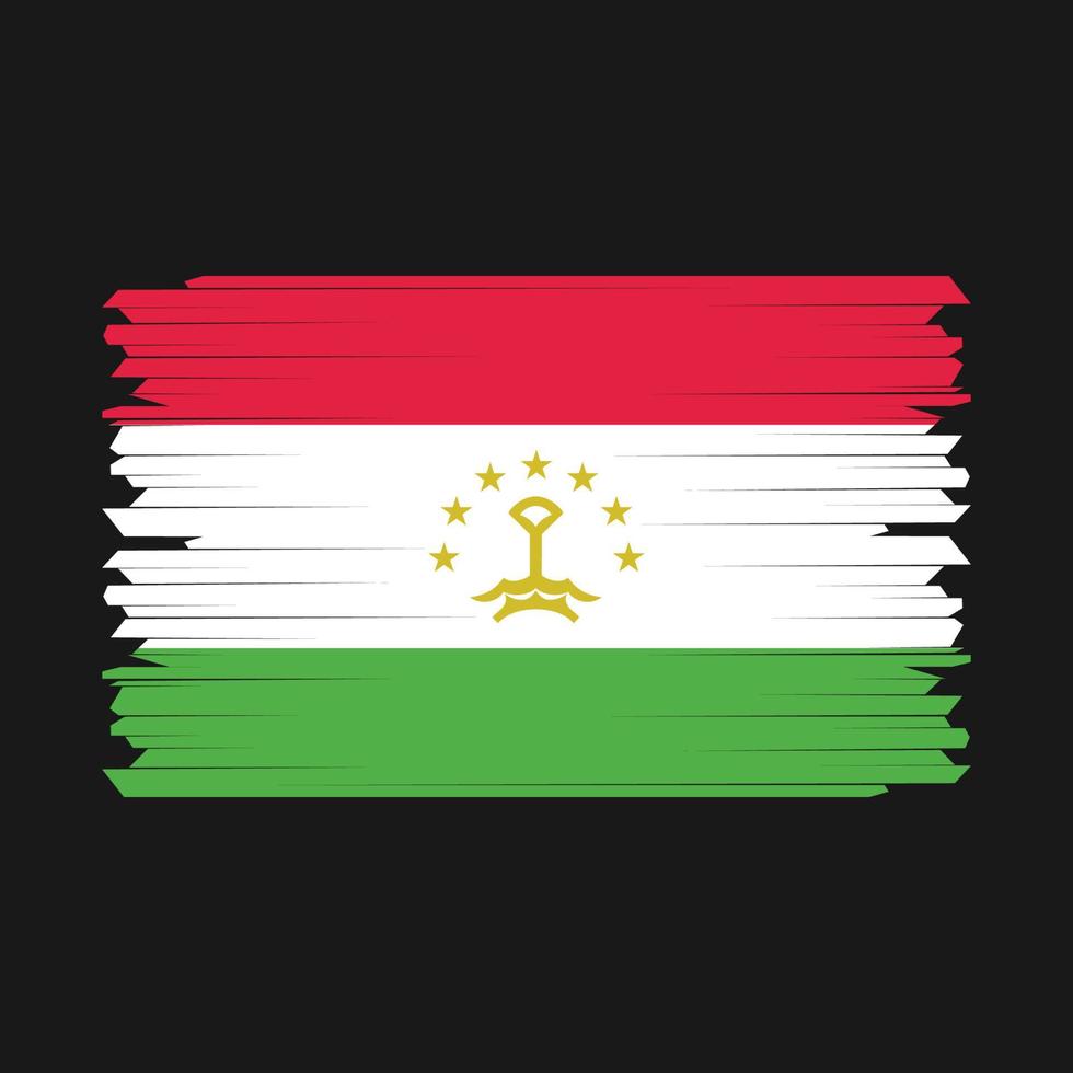 Tadzjikistan vlag borstel vector
