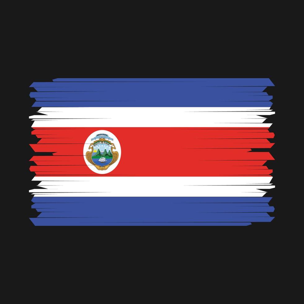 costa rica vlag borstel vector