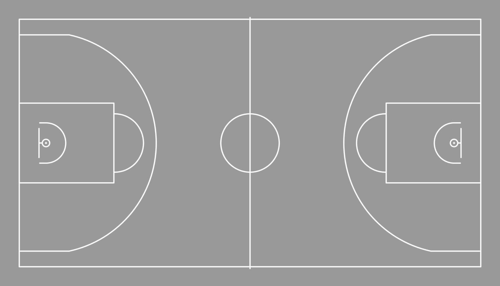 basketbalveld vectorillustratie vector