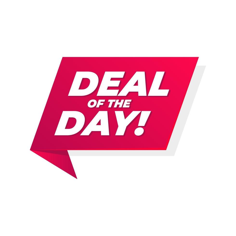 deal van de dag banner. speciale aanbieding prijsteken. reclame korting symbool. vector