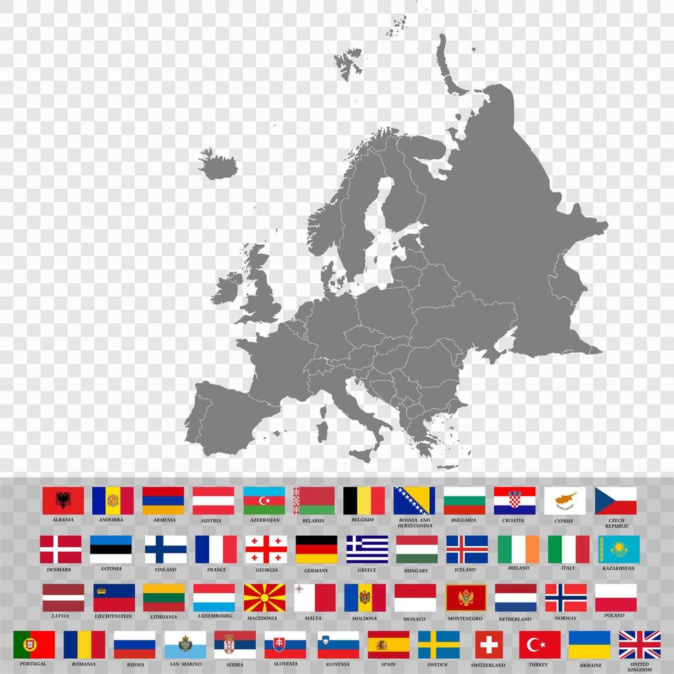 hoge kwaliteit kaart van europa vector