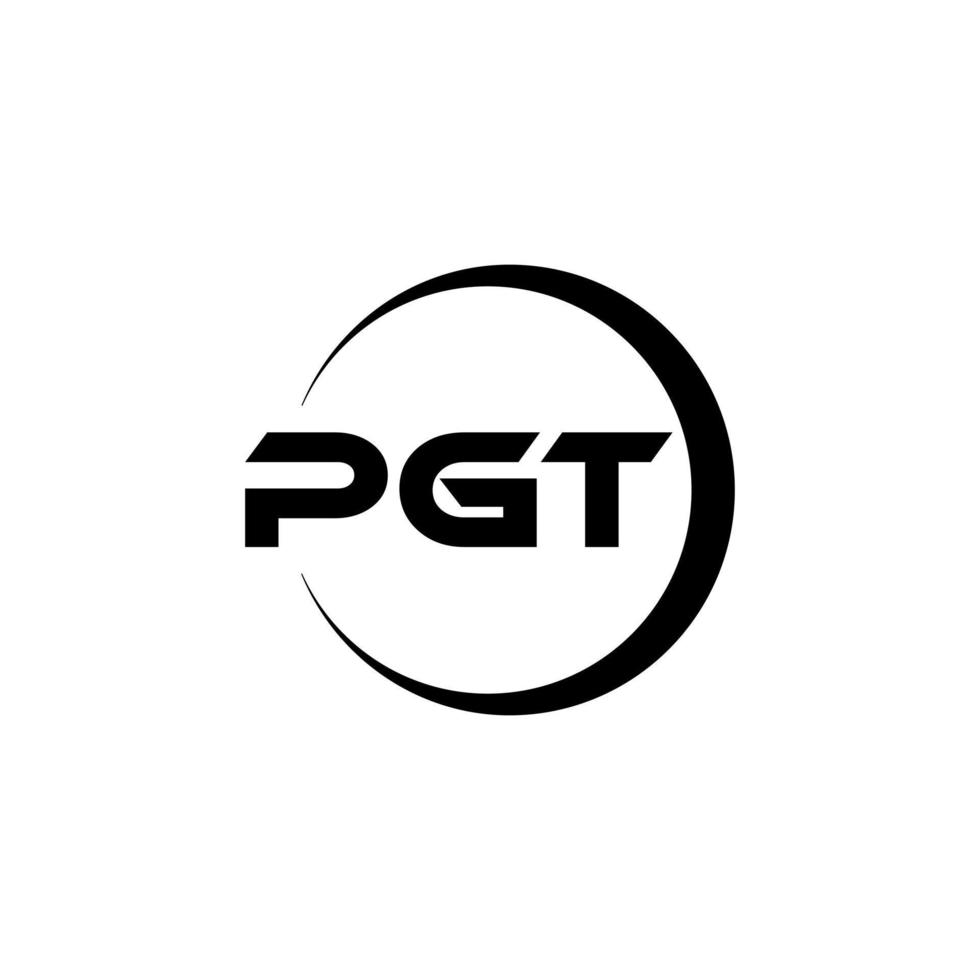 pgt brief logo ontwerp in illustratie. vector logo, schoonschrift ontwerpen voor logo, poster, uitnodiging, enz.