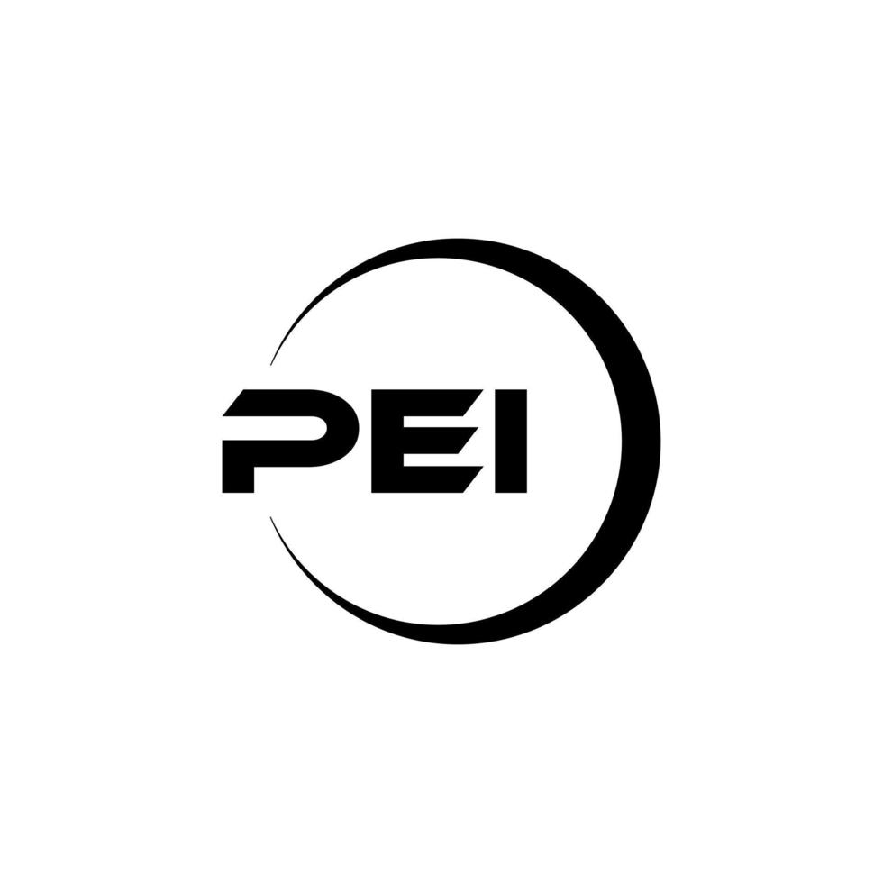 pei brief logo ontwerp in illustratie. vector logo, schoonschrift ontwerpen voor logo, poster, uitnodiging, enz.