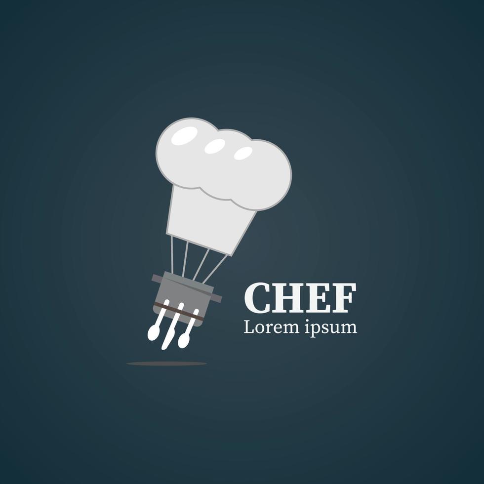 keuken chef-kok ontwerp logo sjabloon vector