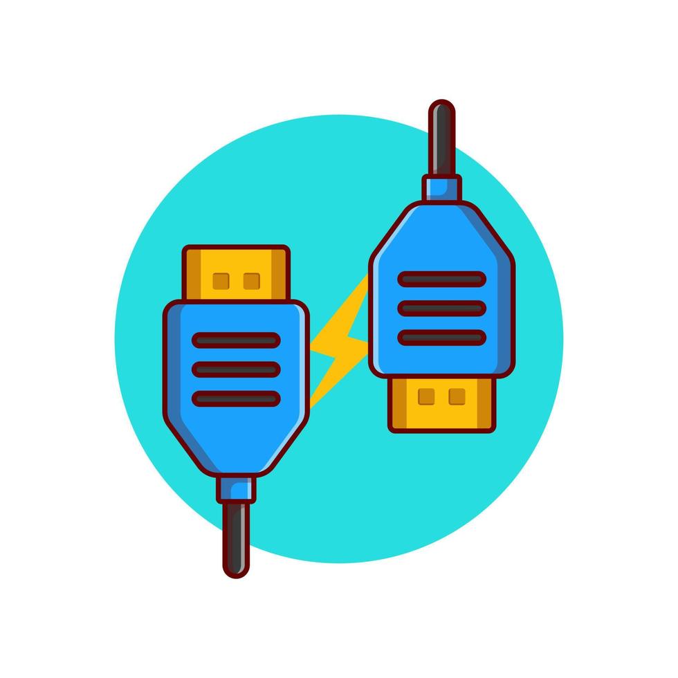 hdmi connector kabel vector illustratie ontwerp
