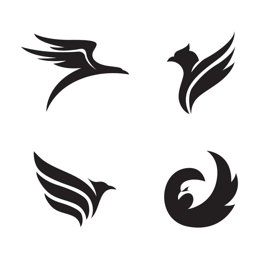verzameling van vogel logos van divers vormen vector