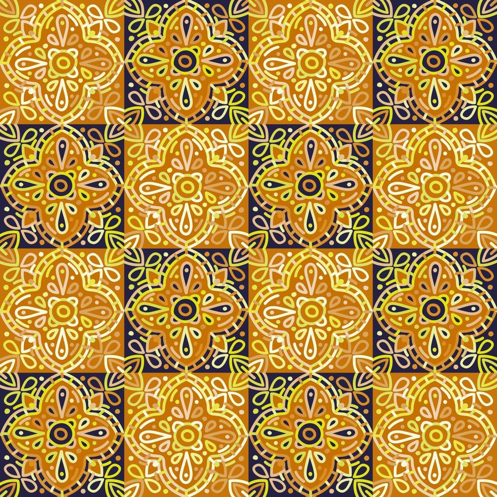 Islam, Arabisch, Indisch, poef motieven mozaïek- tegel. decoratief ornament elementen naadloos patroon. vector