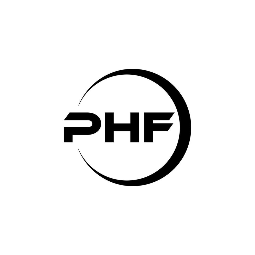 phf brief logo ontwerp in illustratie. vector logo, schoonschrift ontwerpen voor logo, poster, uitnodiging, enz.