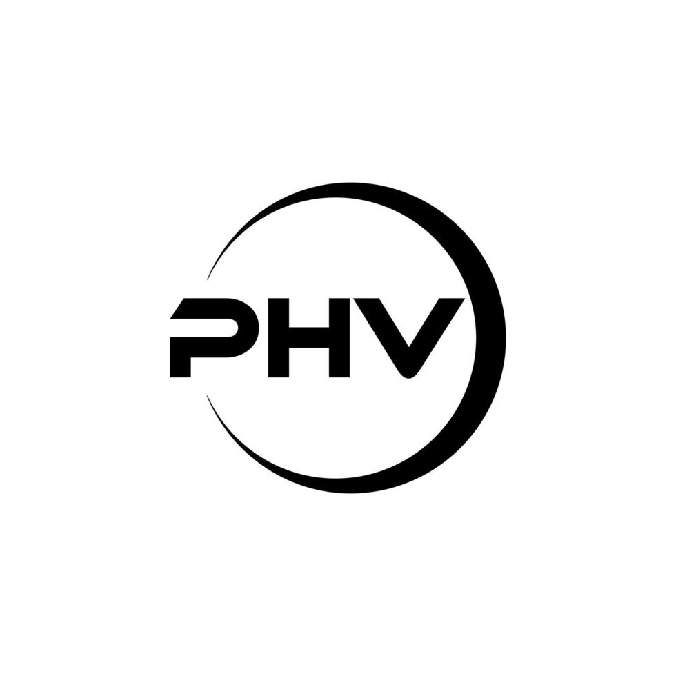 phv brief logo ontwerp in illustratie. vector logo, schoonschrift ontwerpen voor logo, poster, uitnodiging, enz.