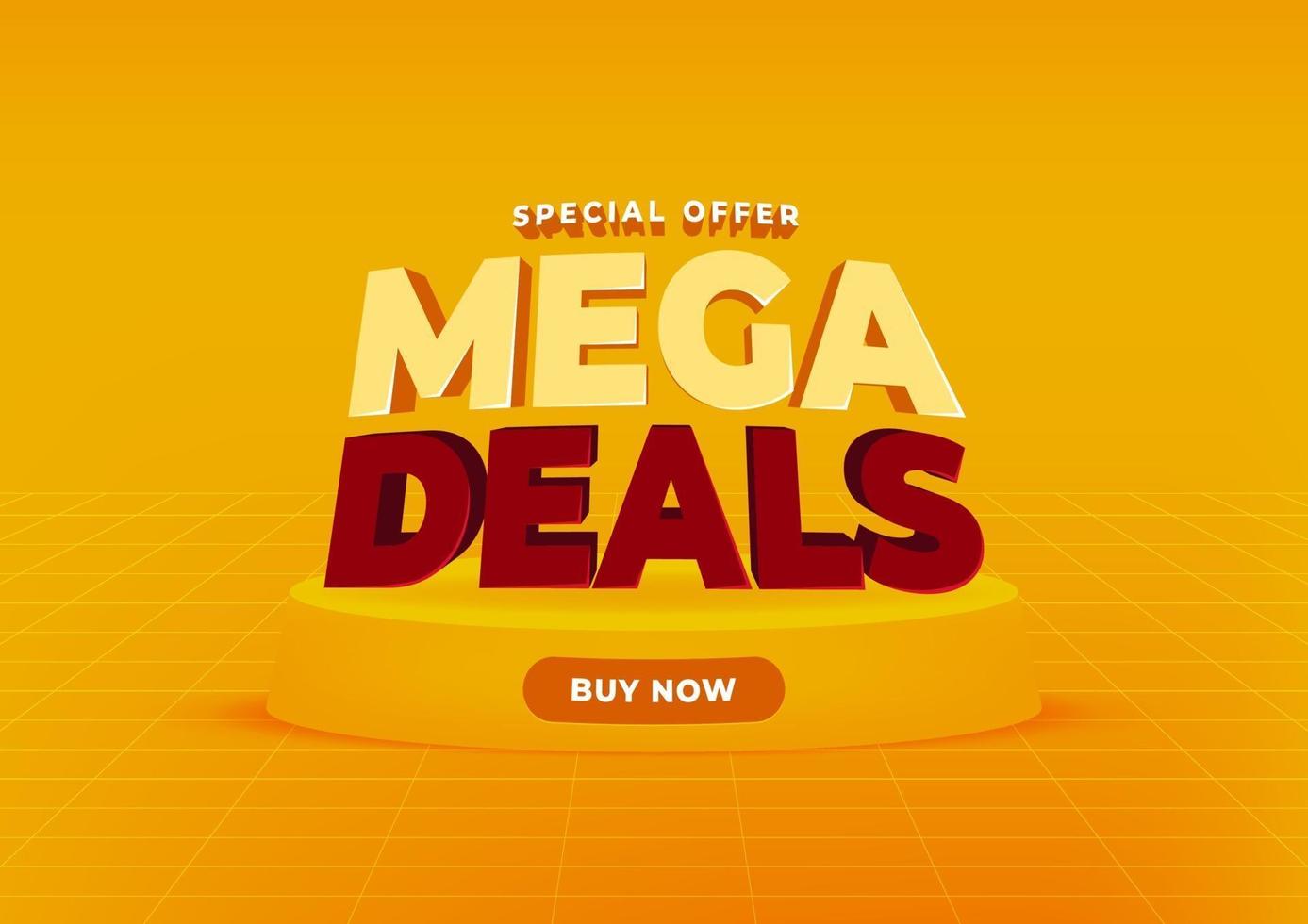 mega deals verkoop banner achtergrond. vector