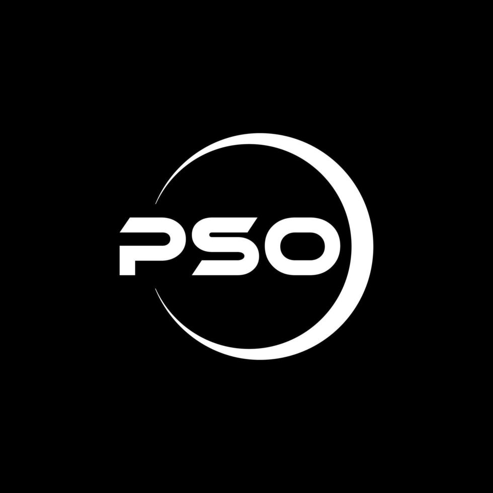 pso brief logo ontwerp in illustratie. vector logo, schoonschrift ontwerpen voor logo, poster, uitnodiging, enz.