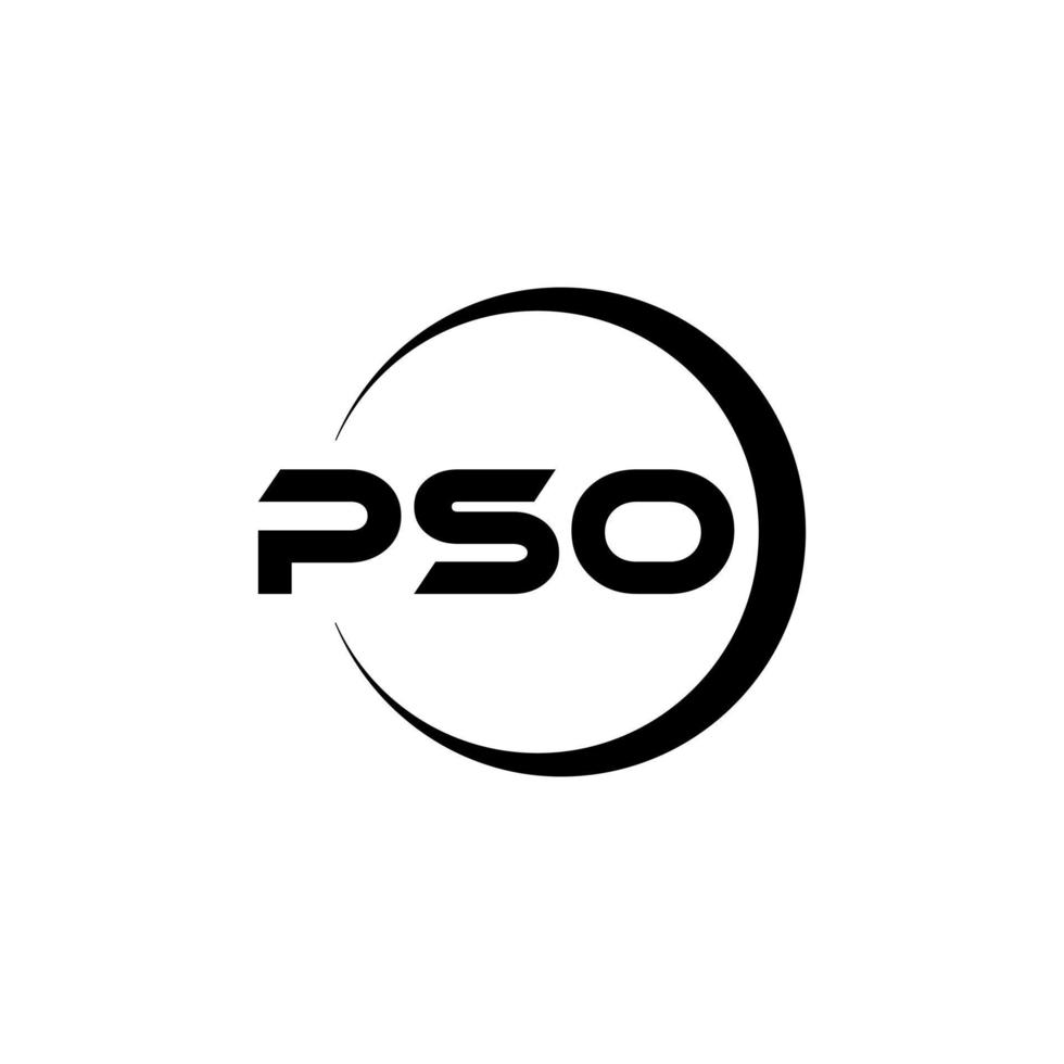 pso brief logo ontwerp in illustratie. vector logo, schoonschrift ontwerpen voor logo, poster, uitnodiging, enz.