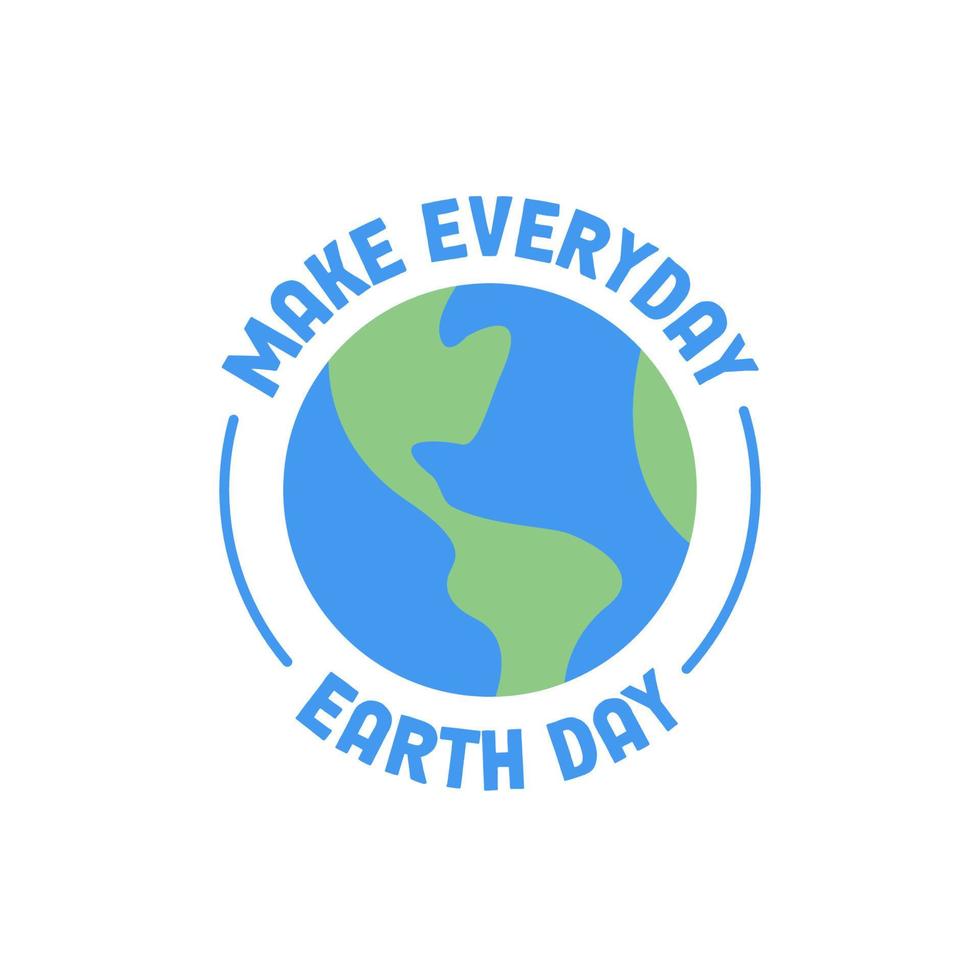 aarde dag kenteken. opslaan de planeet sticker. wereld milieu dag symbool. vector