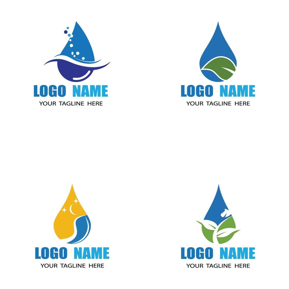 waterdruppel logo sjabloon vector illustratie ontwerp