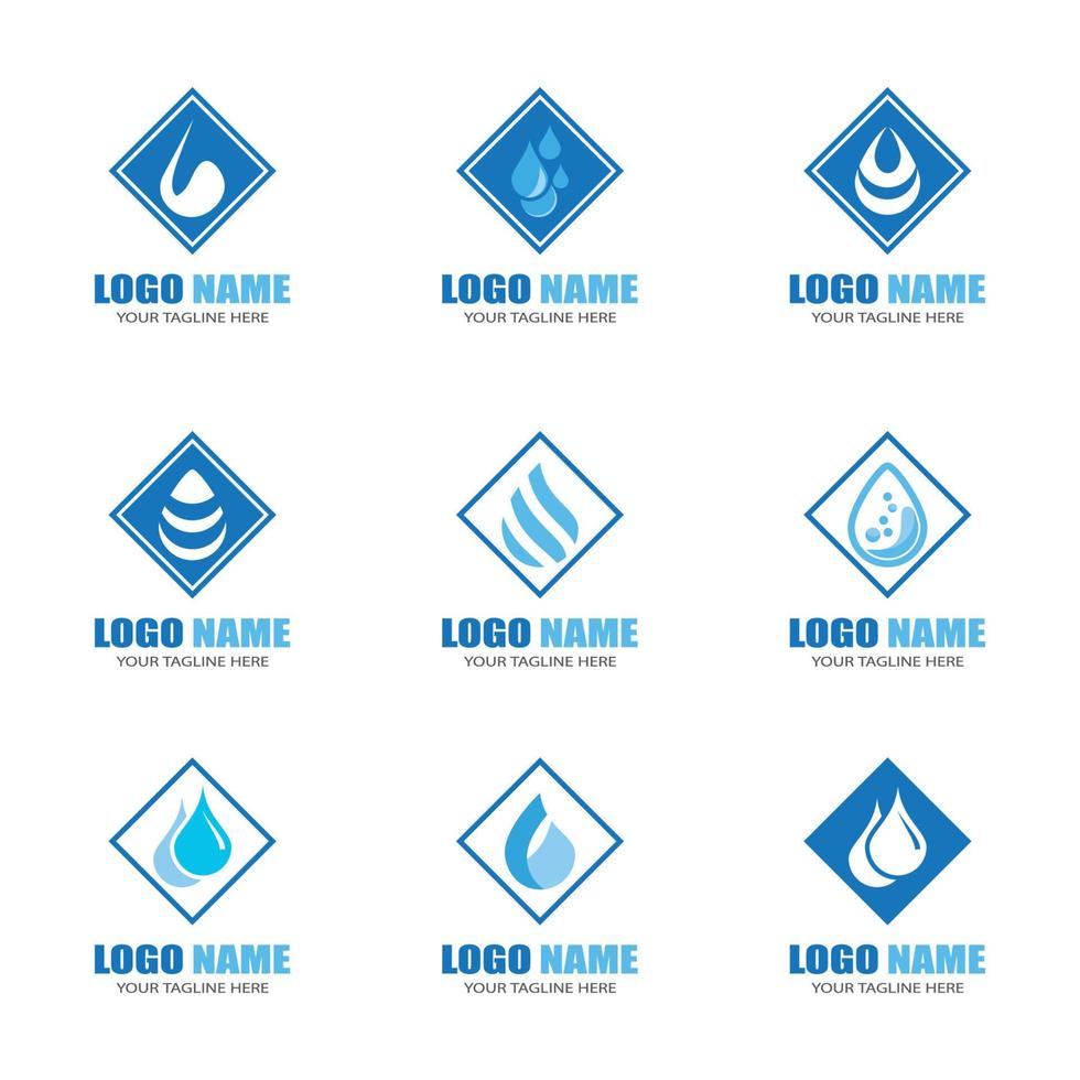 waterdruppel logo sjabloon vector illustratie ontwerp