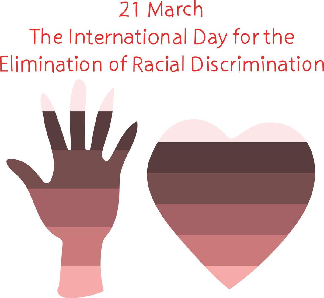 de Internationale dag voor de eliminatie van ras- discriminatie vector illustratie.