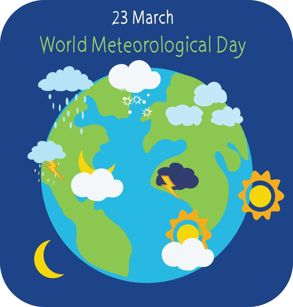 wereld meteorologisch dag vector illustratie.