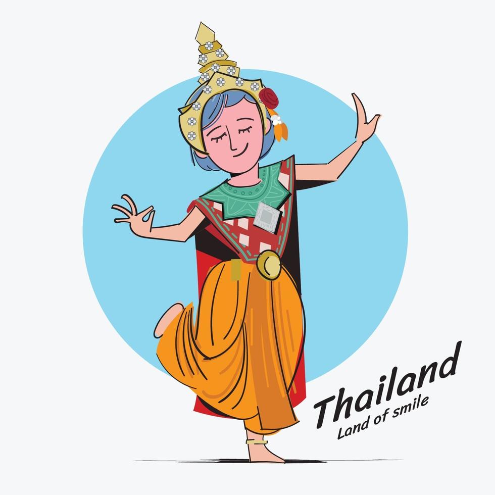 Thaise traditionele dans vector