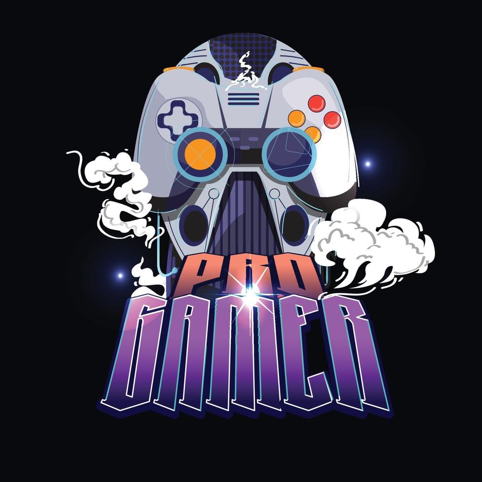 pro gamer logo concept vector