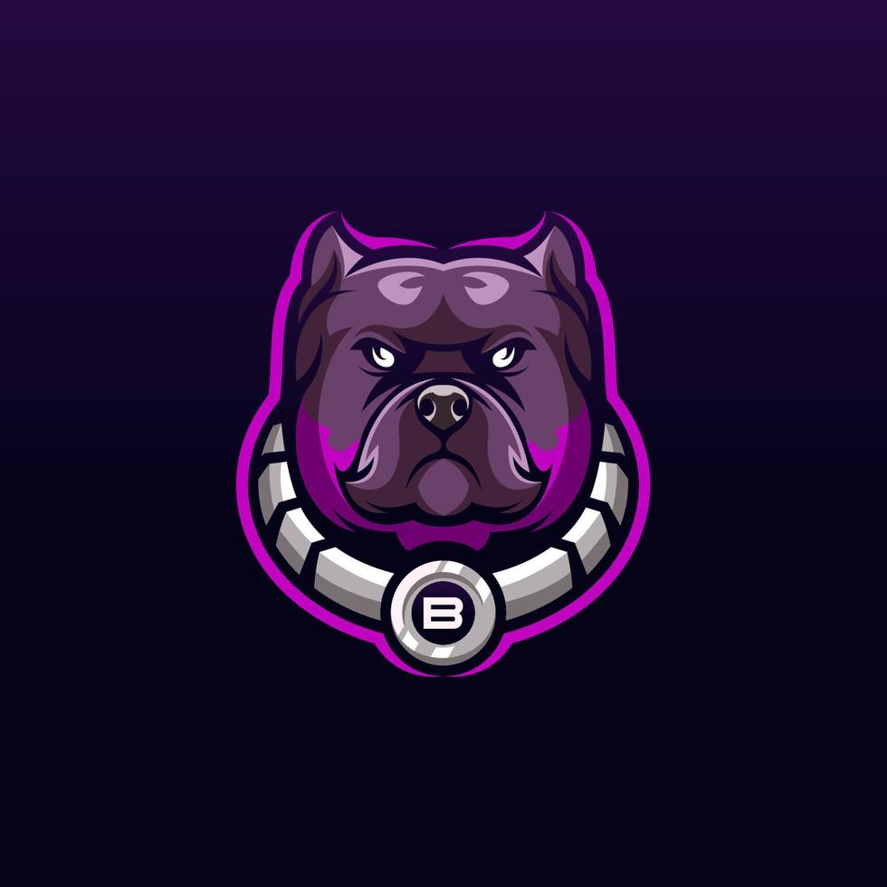 bulldog logo ontwerp vector