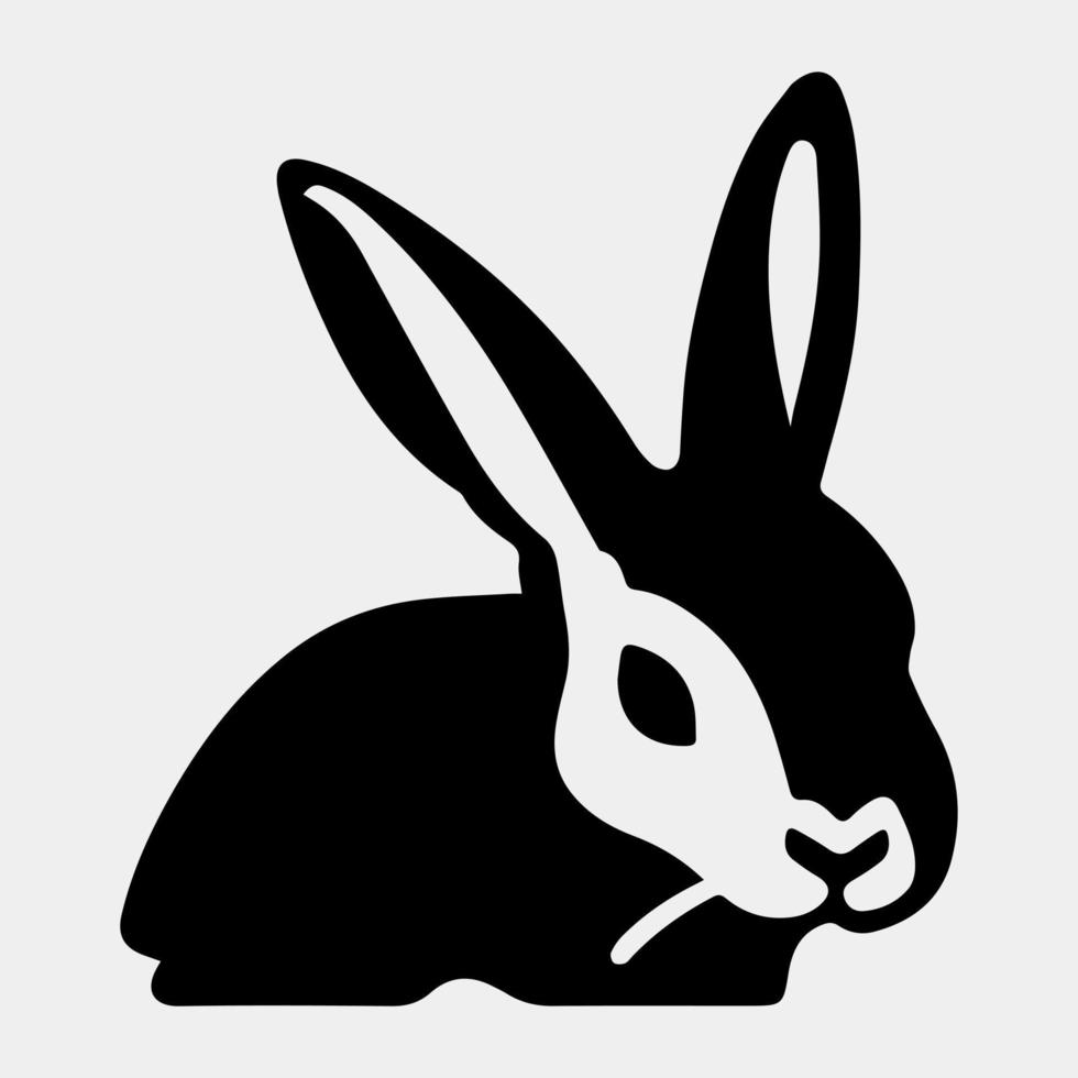konijn hoofd logo icoon symbool hoofd vector