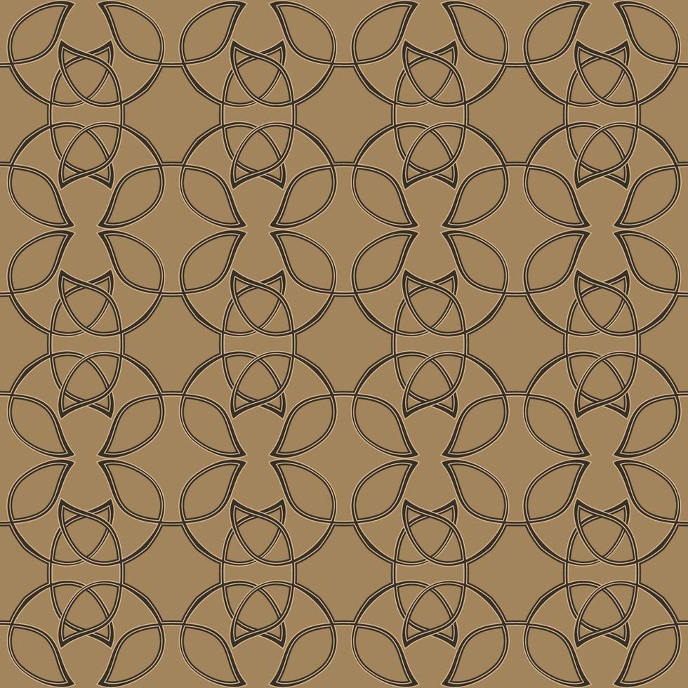 Keltisch naadloos etnisch patroon. lineaire stijl. keltisch lineair ornament in bruine of beige tinten. vector