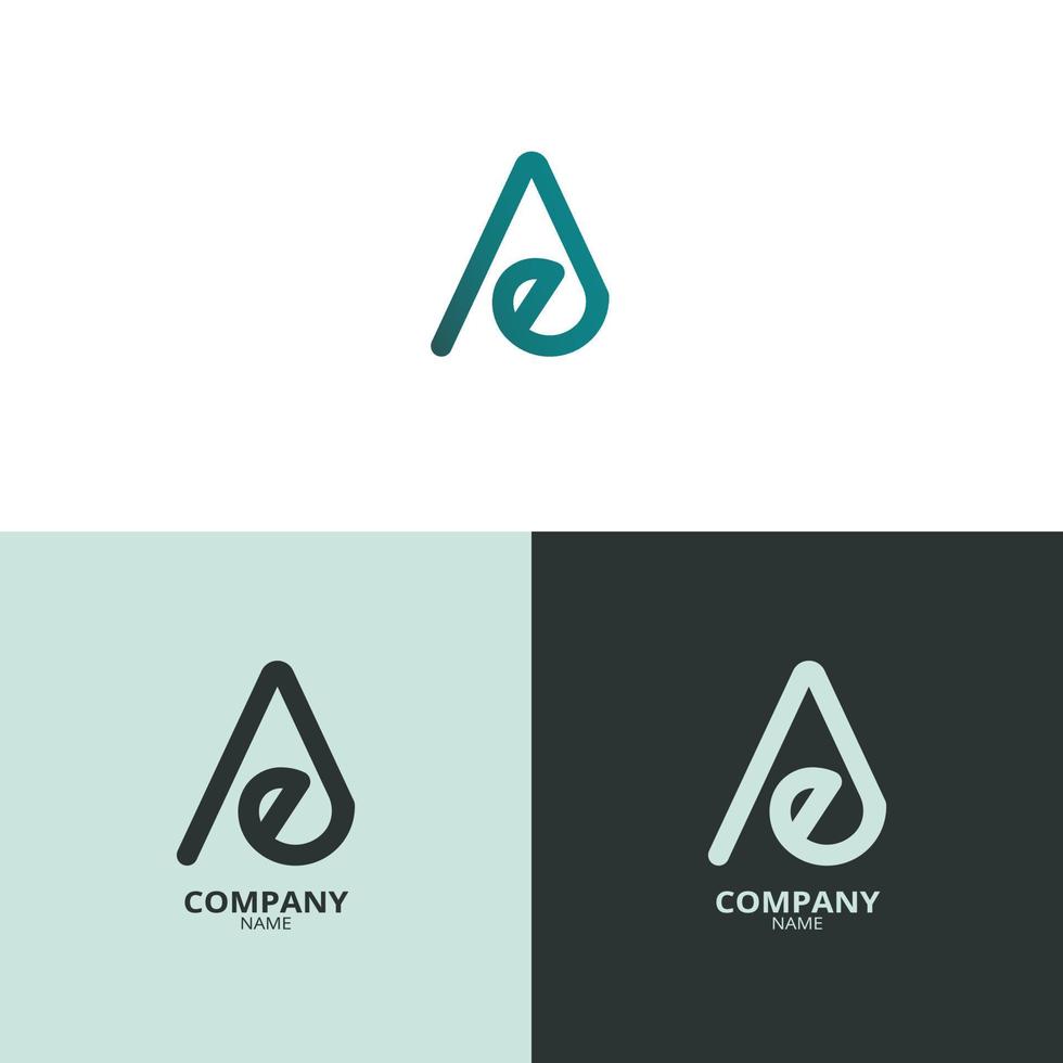 gemakkelijk en elegant brief ae logo, met mooi helling kleuren. geschikt voor versterking uw bedrijf identiteit. vector