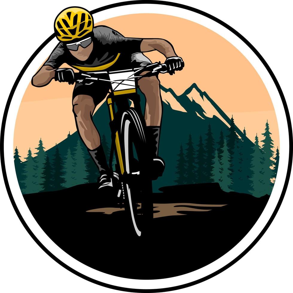 fiets racing illustratie ontwerp vector