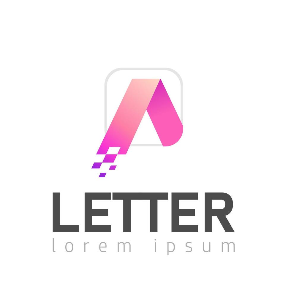 beginletter een logo vector ontwerpsjabloon