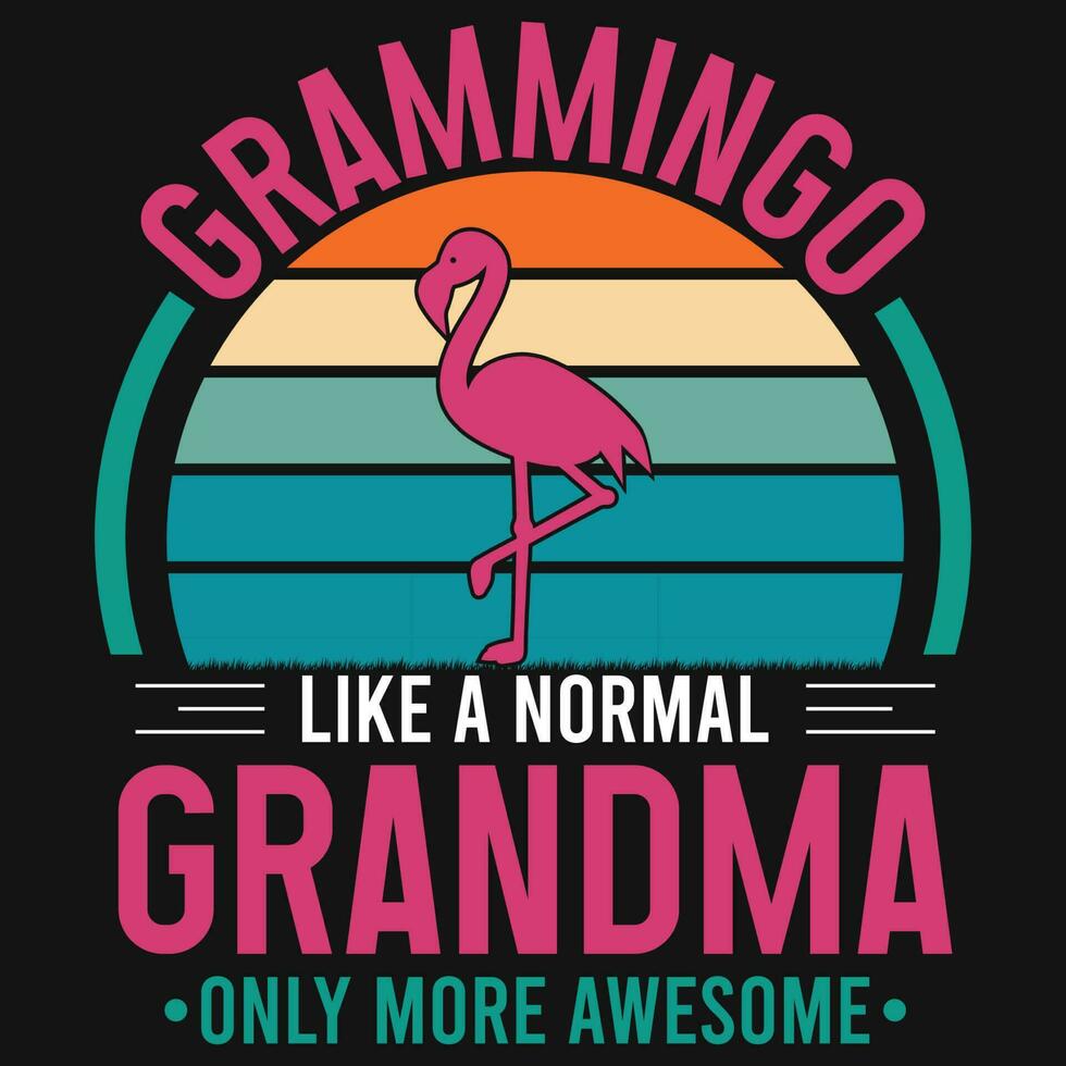 grammen Leuk vinden een normaal grootmoeder jaargangen t-shirt ontwerp vector