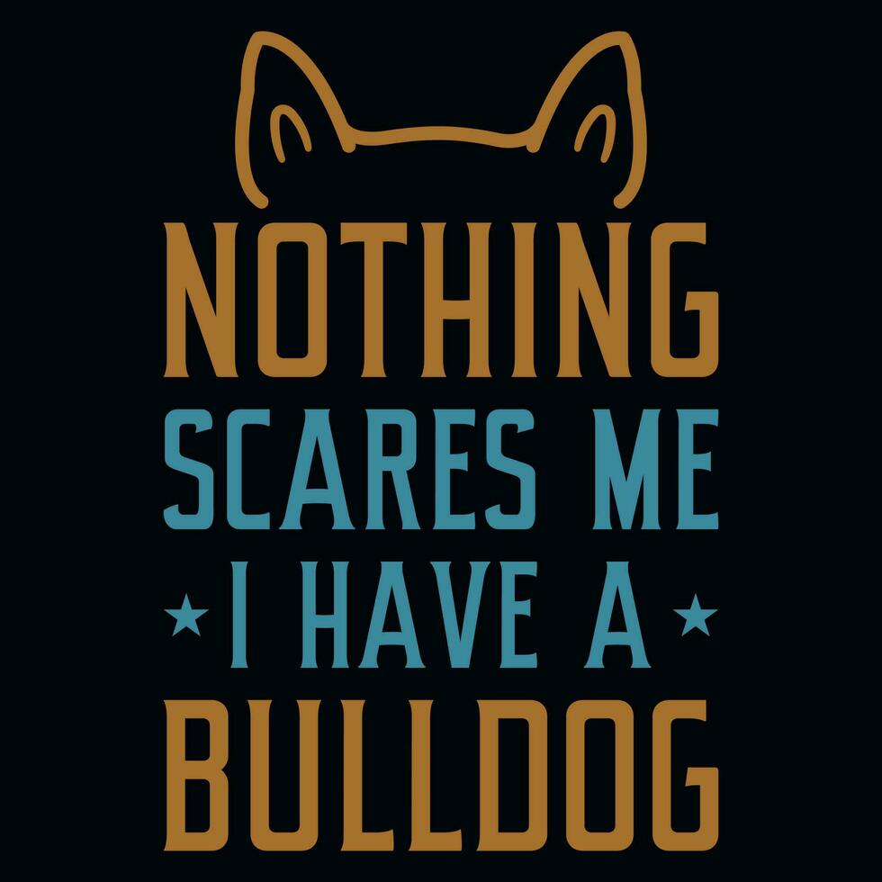 bulldog of honden typografisch of grafiek t-shirt ontwerp vector