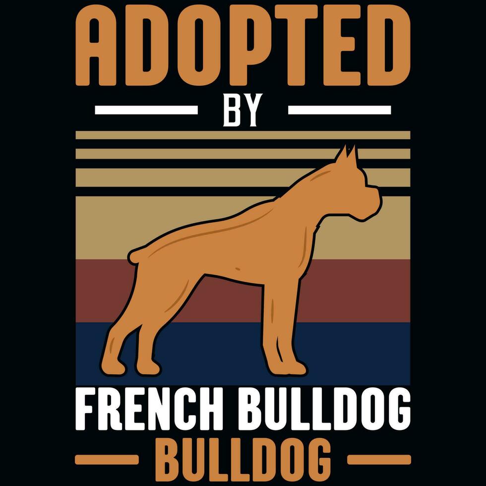 bulldog of honden typografisch of grafiek t-shirt ontwerp vector