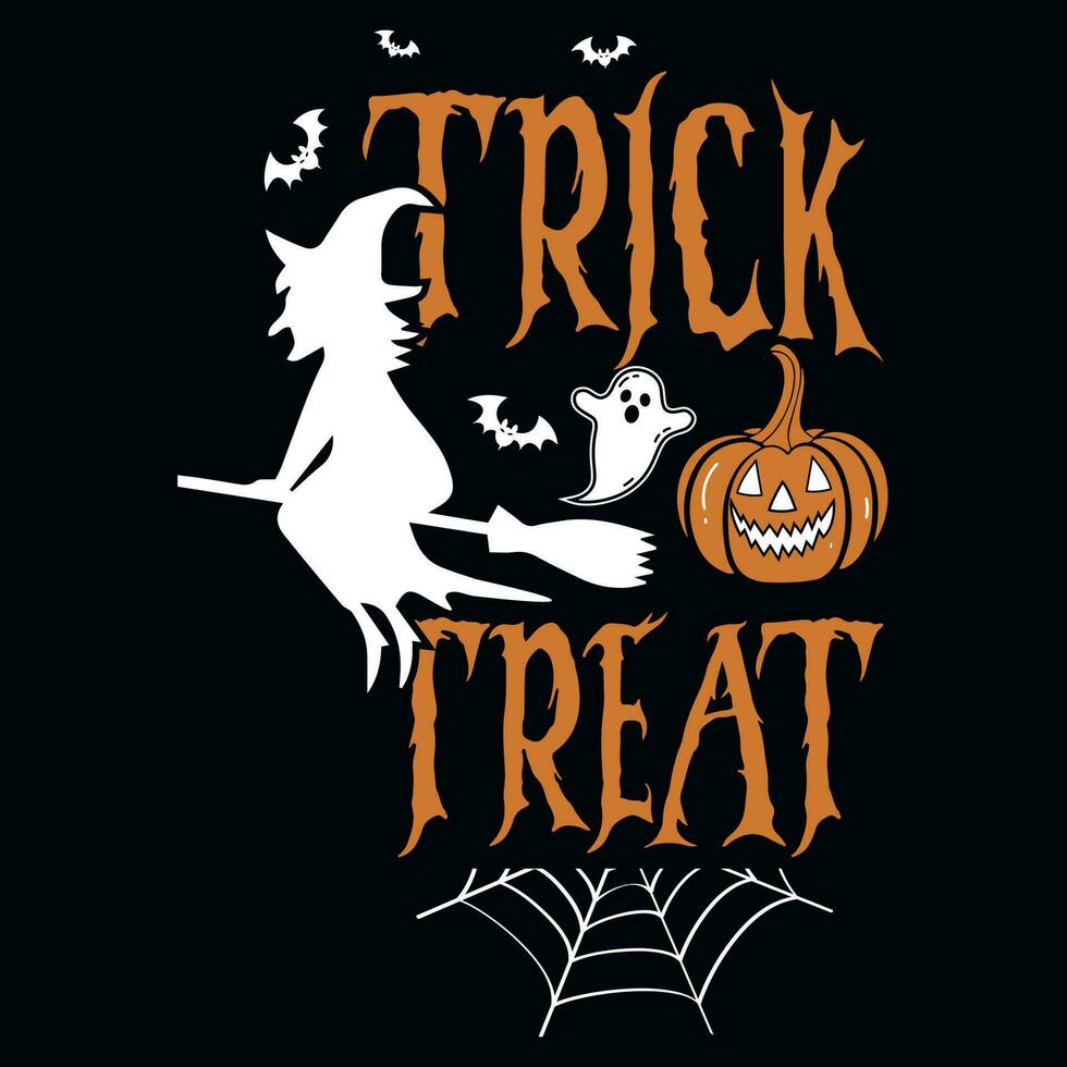 gelukkig halloween 31 oktober heksen boe typografisch t-shirt ontwerp vector