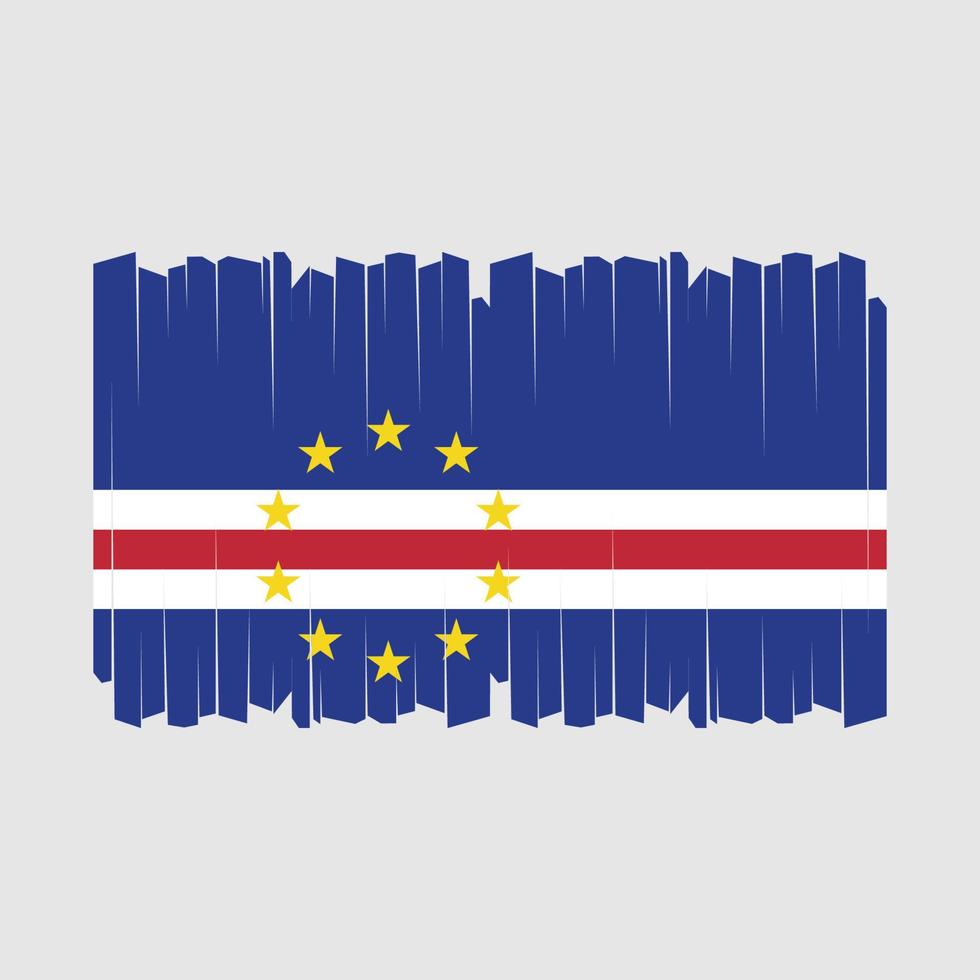 kaap verde vlag borstel vector