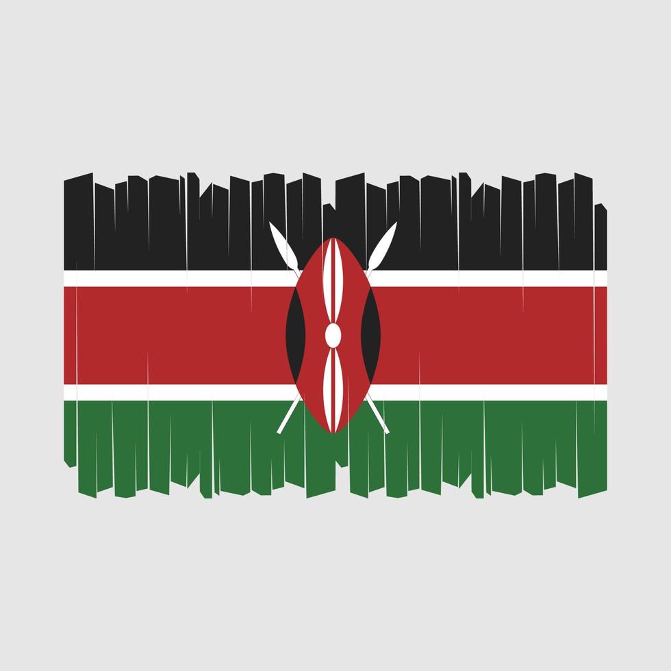 Kenia vlag borstel vector