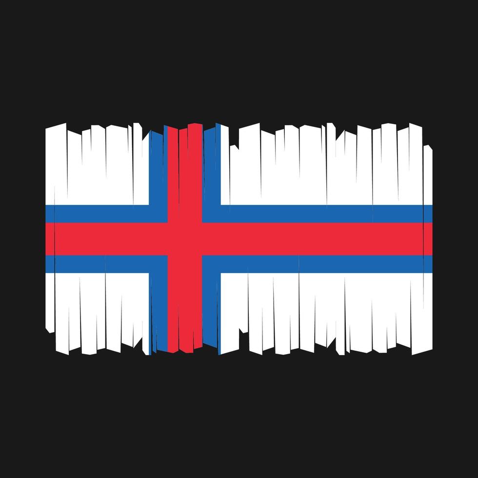 Faeröer eilanden vlag borstel vector