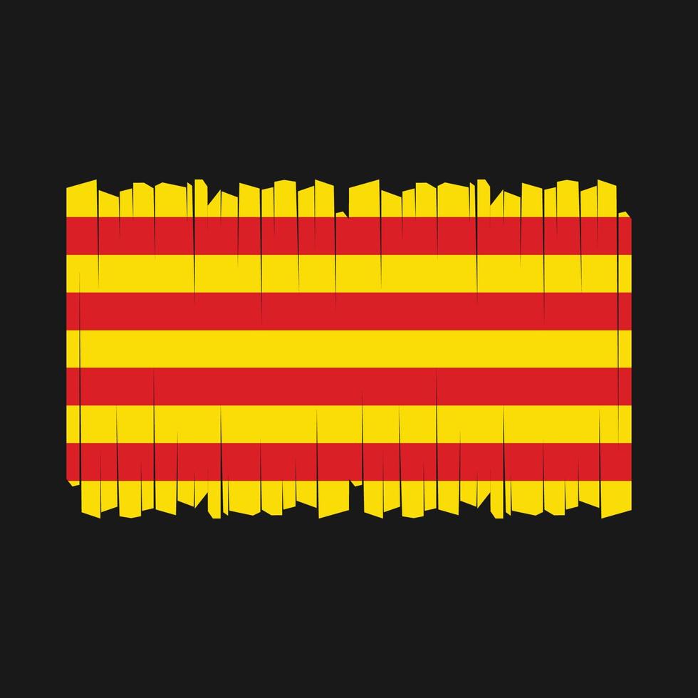 Catalonië vlag borstel vector