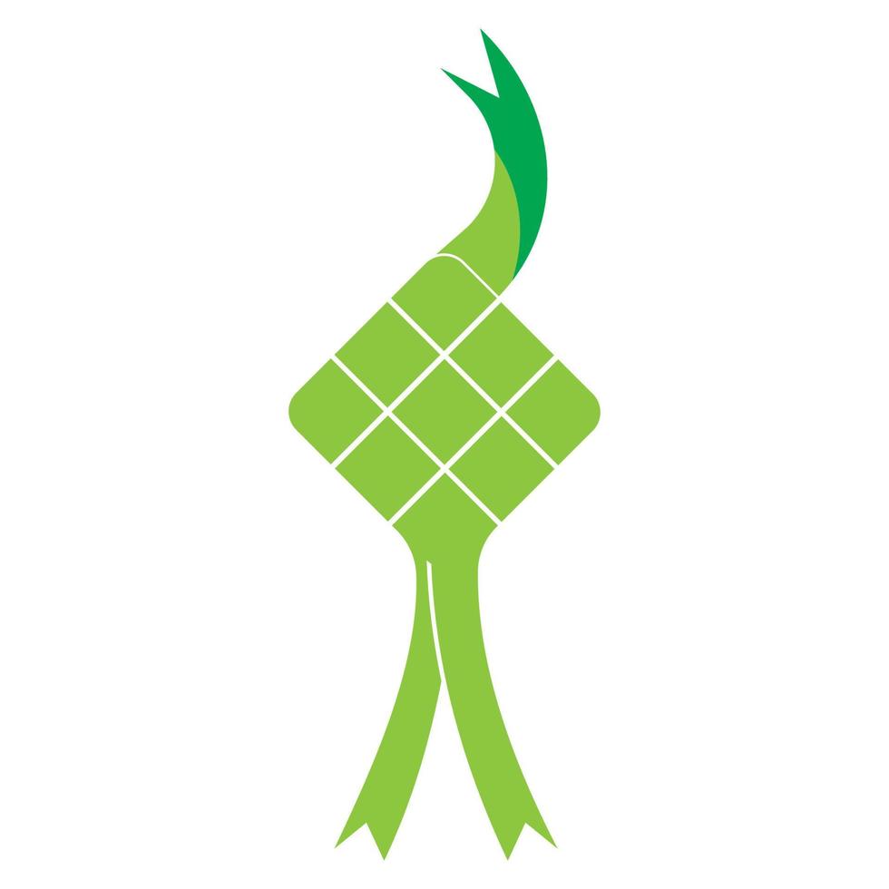 ketupat of rijst- knoedel icoon vector