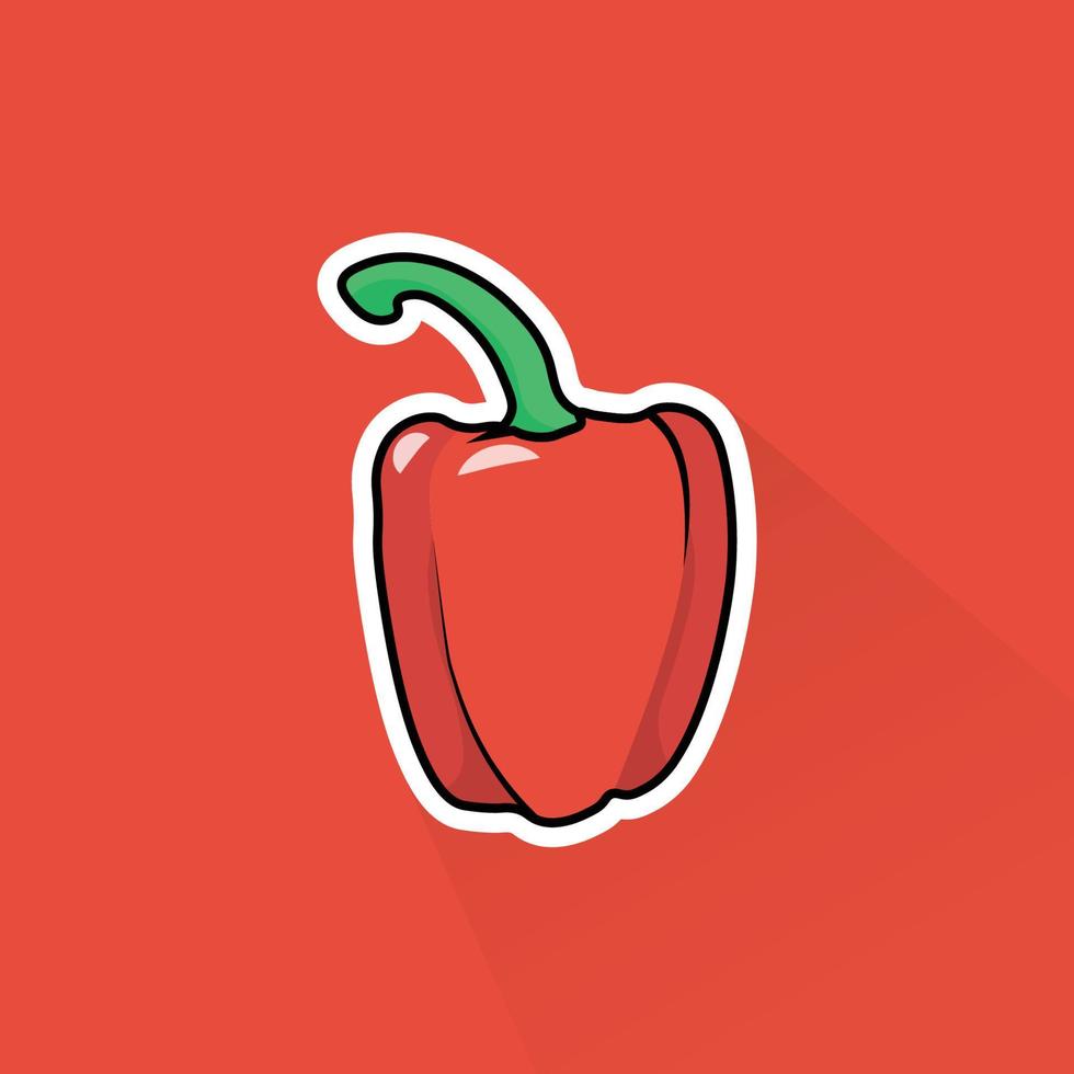 illustratie van klok peper in vlak ontwerp vector