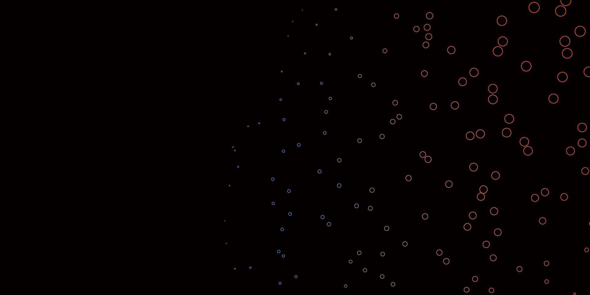 donkerblauwe, rode vectorachtergrond met stippen. vector