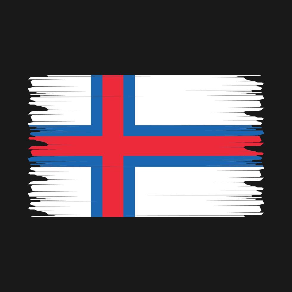 Faeröer eilanden vlag illustratie vector