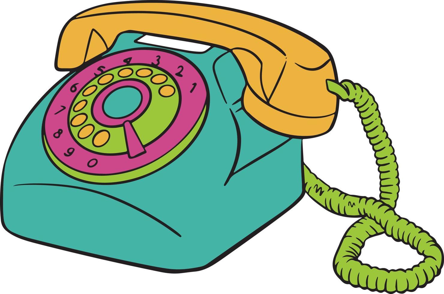 telefoon hand- getrokken illustratie vector