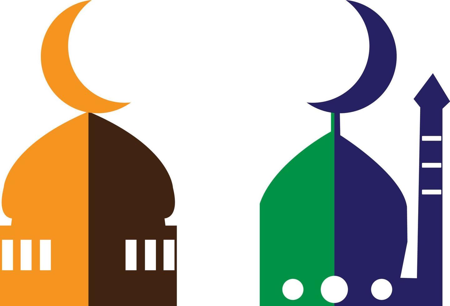 moskee vrij cultuur pictogrammen vector