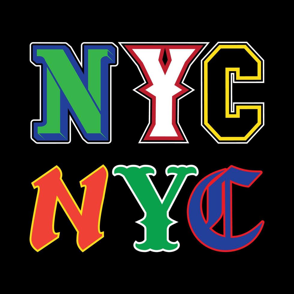 nieuw york Amerika y2k streetwear cyber stijl kleurrijk leuze typografie vector ontwerp icoon illustratie. t-shirt, poster, banier, mode, leuze shirt, sticker, folder