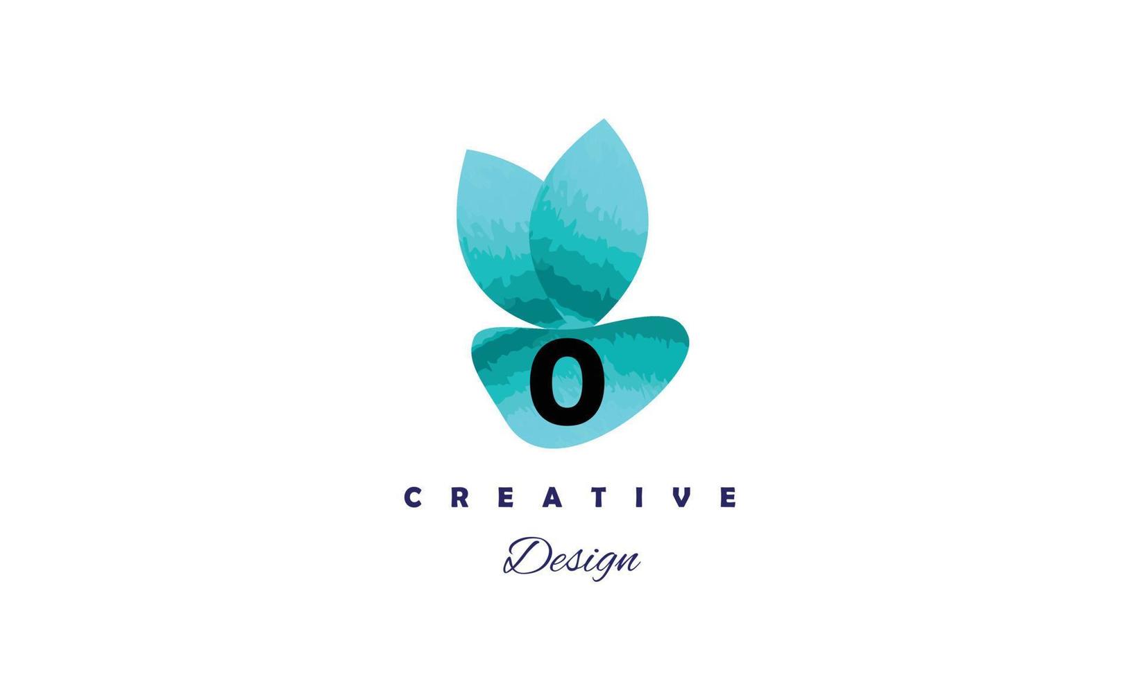 O water kleur logo artistiek, luxe, modieus hand- getrokken vector ontwerp Aan grijs achtergrond.