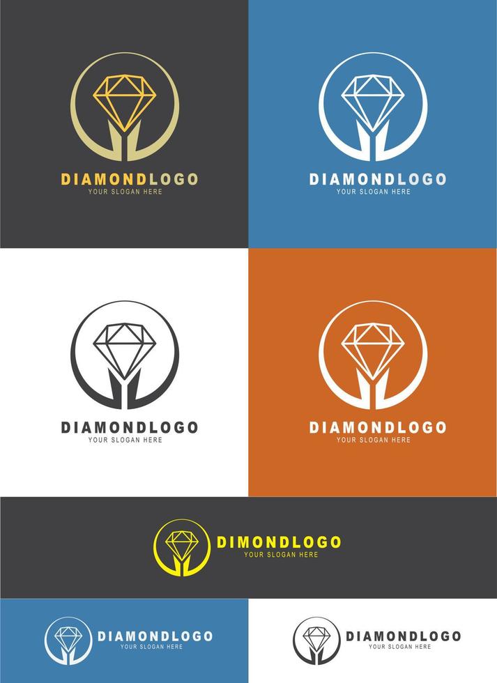 diamant logo ontwerp vector kunst eps